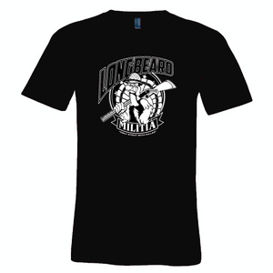 LONGBEARD MILITIA T-SHIRT (BLACK & WHITE)