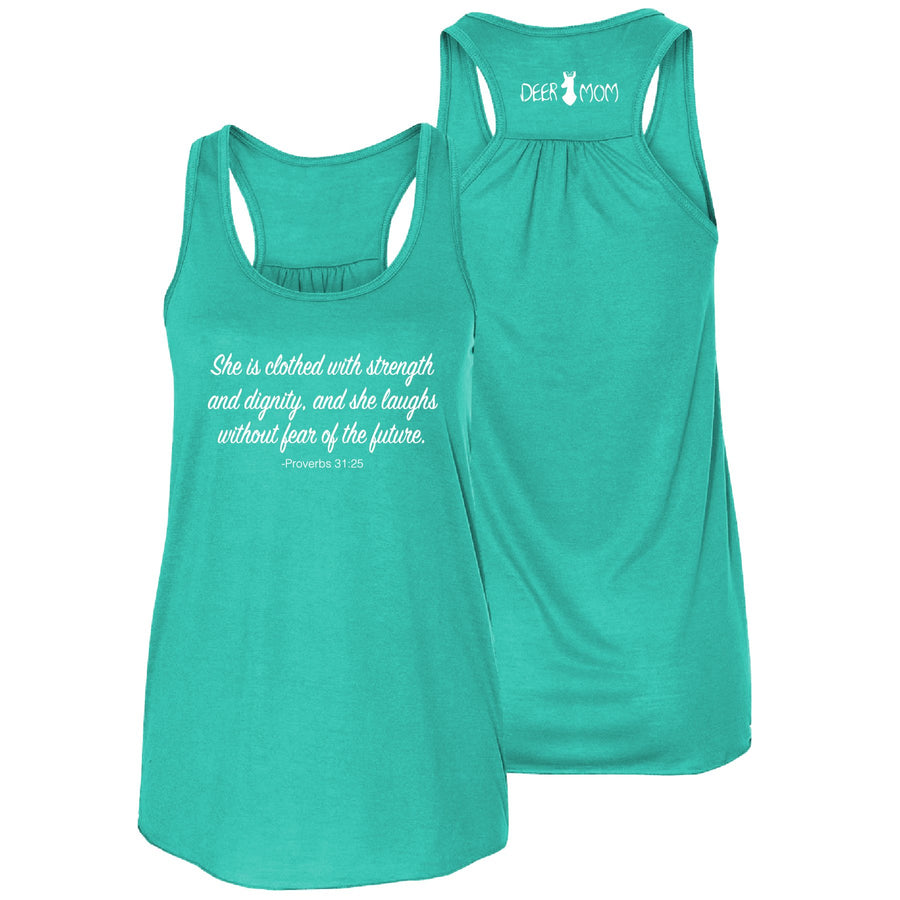 DeerMom Proverbs 31:25 Tank