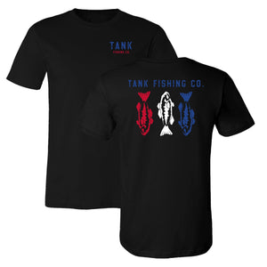 RED, WHITE, & BLUE TANK LOGO SHIRT