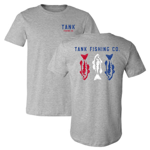 RED, WHITE, & BLUE TANK LOGO SHIRT