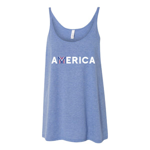 America Women's Slouchy Tank